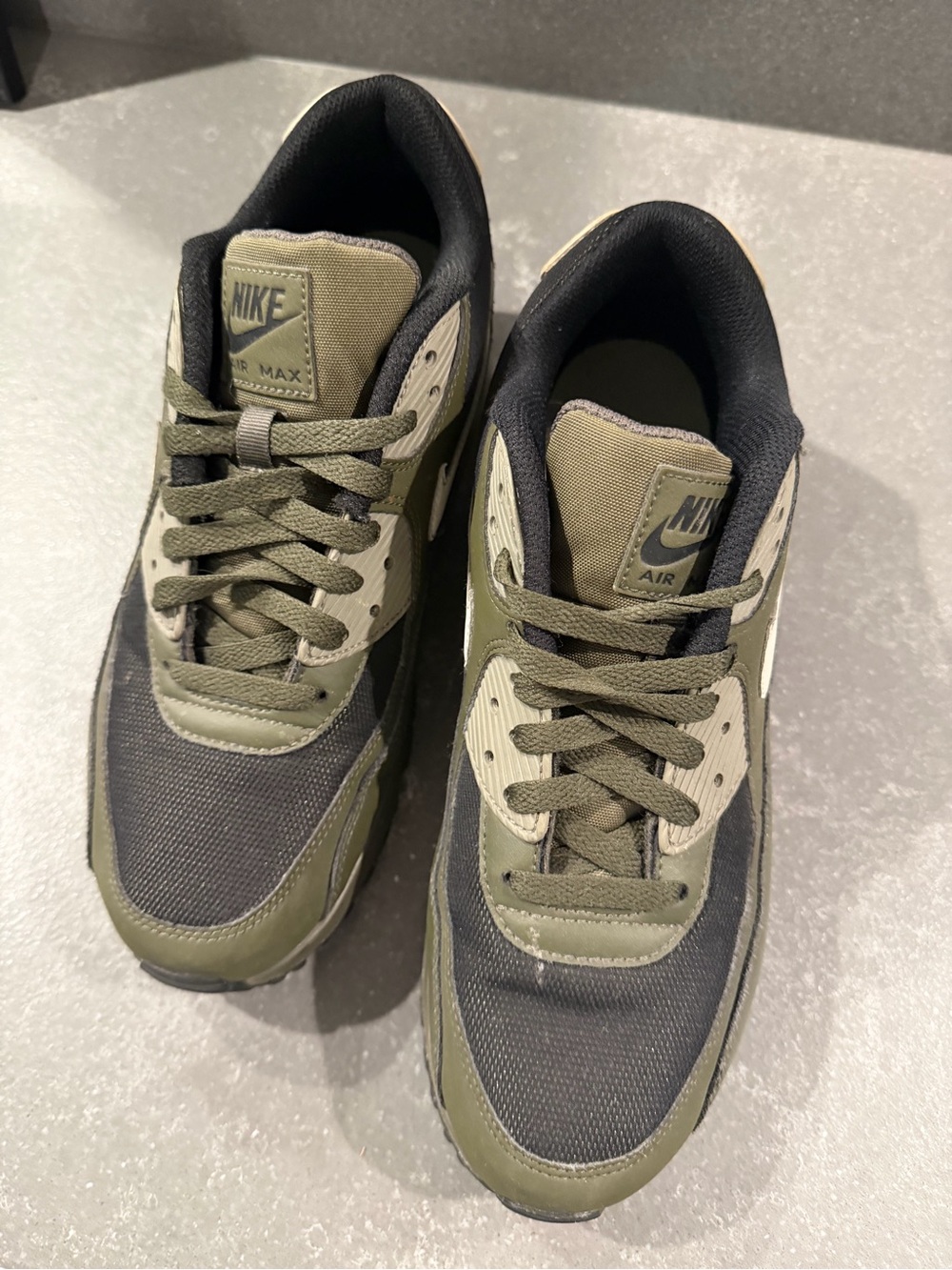 Nike Air Max Men's Olive and Black Low-Top Sneakers